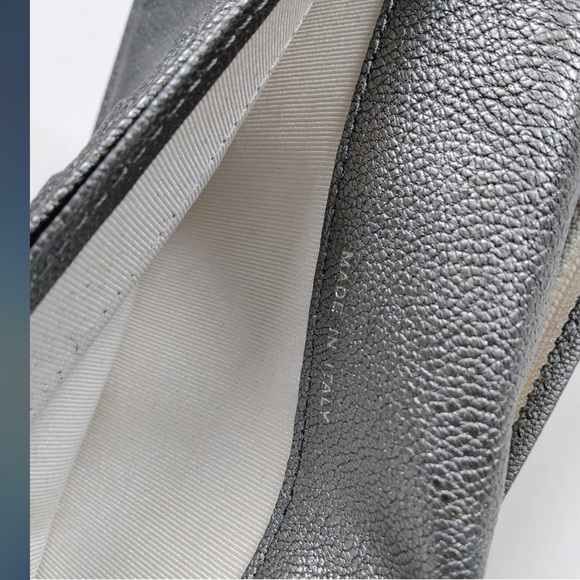 Gorgeous “Chanel” Gold And Silver Leather Wallet - Picture 13 of 14